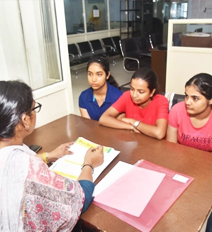 NDA Students interacting with Teacher