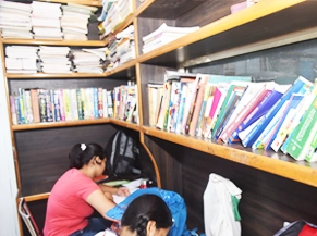 NDA Students in Pathshala Coaching Library Page Image