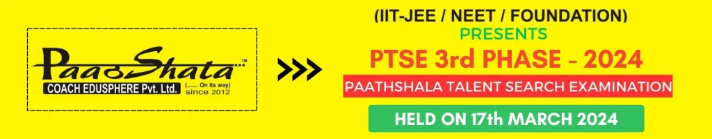 Paathshala Talent Search Examination 3rd Phase 17th March 2024 Page Image